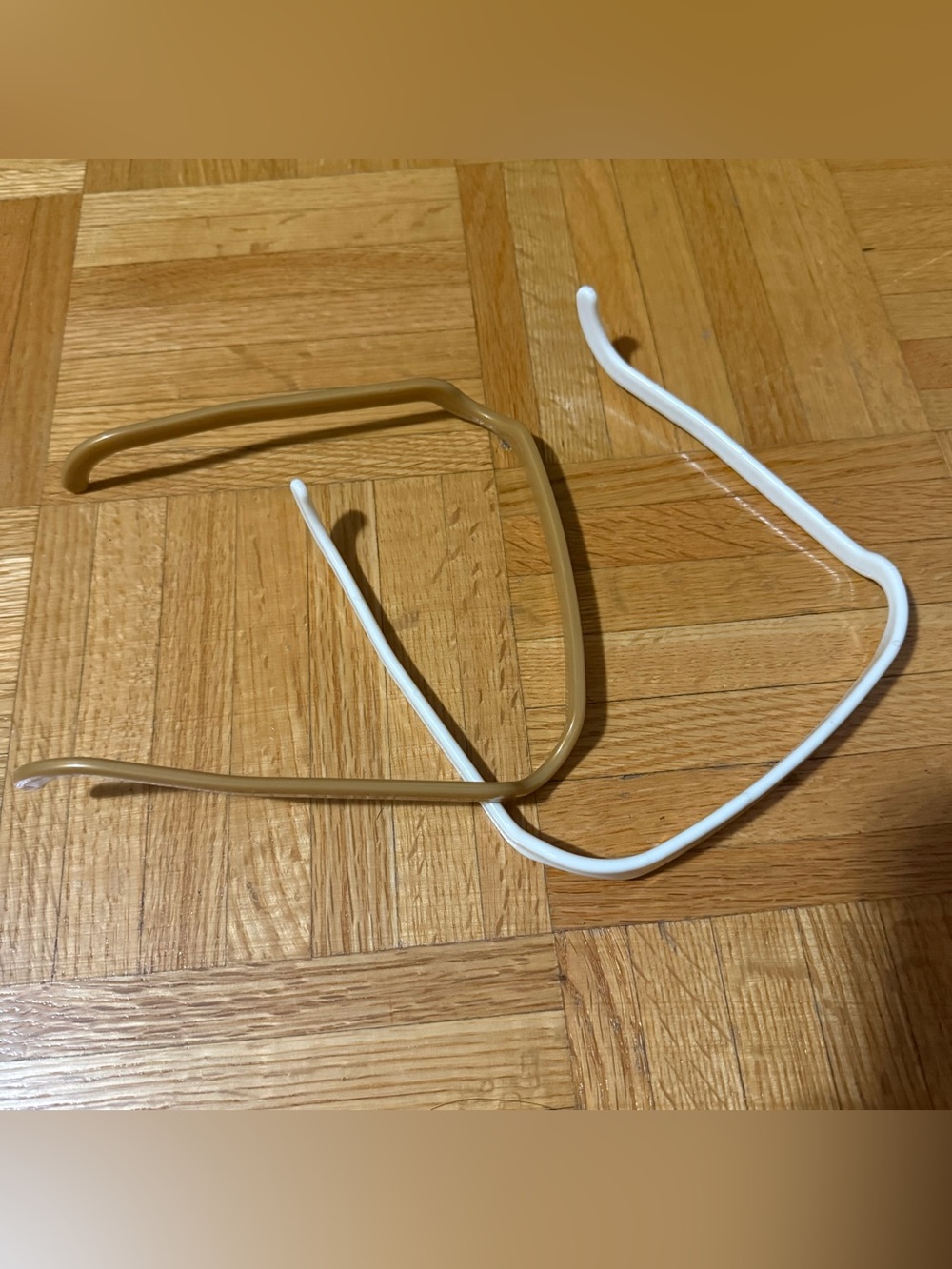 Neutral Beige and White Plastic Clothes Hangers - Home Accents